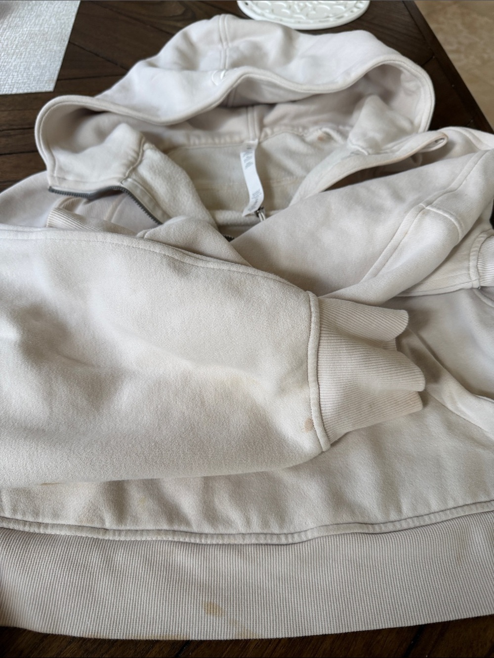 lululemon athletica Cream Half-Zip Hooded Pullover - Picture 3 of 5